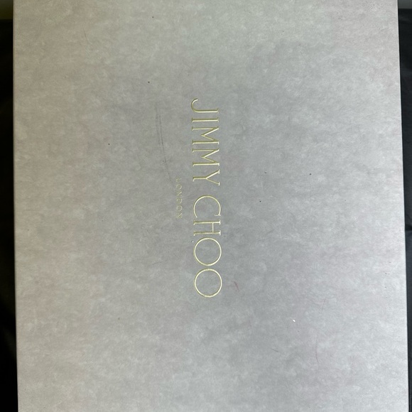 Jimmy Choo Maie Gold Glitter Platform Heels size 38 - Picture 13 of 14